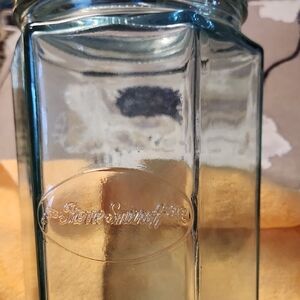 Pierre Smirnoff Antique Clear Green Glass Beverage Dispenser